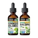 BIO KRAUTER Bacopa Tinkture 2 Fl. Oz. & Ginkgo Biloba Tinkture 2 Fl. Oz.