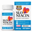 Slo-Niacin Vitamin B3 500 Mg - počasno sproščanje Niacin za zdravje srca, energijsko povečanje, zdravje kože, zdrave ravni sladkorja v krvi - 100 kapsul