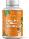 BodyLive Psyllium Husk Fiber Kapsula Non-GMO 725mg, 240 Kapsule (1450 mg/serving, 120 Serving) Dodatki za čiščenje, Rednost, zdravo prebavo, Prebiotik, Laksativ, zdravje srca