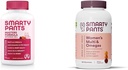 SmartyPants Gummy Multivitamin za ženske 50 in več: Omega 3 ribje olje (EPA/DHA), Metilfolat in ženske multivitaminske gume: Omega 3 ribje olje (EPA/DHA), metilfolat, CoQ10