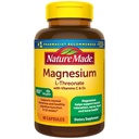 Narava Magnezijev L-treonat z vitaminom C in vitaminom D3, zagotavlja 130 mg Mag iz 1800 mg Magnezijev L Treonat, Kognitivna podpora Magnezijev dodatek, 90 Kapsule, 30 dan dobave