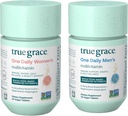 True Grace One Daily Men's Multivitamin (30 veganskih tablet) + En ženski multivitamin (30 veganskih tablet) - Ne- GMO & Gluten Free - 30-dnevno oskrbo z vsakim