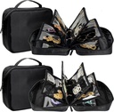 2 PCS Travel Nakit Organizator Primeri, Majhne Nakit vrečke s Clear Zipper Velvet vrečke za potovanje