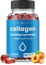 NutraChamps Colagen Boost Gummies, Colagen Booster Gummy za naravno kolagen proizvodnje, Vegan Pectin dopolnila Chews za ženske in moške, 60 Breast vitamini Gumies