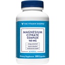Vitamin Shoppe Magnezijev Citrat Complex 160MG, Mineral dodatek, ki podpira kosti, Zobje in energija proizvodnje (300 kapsul)