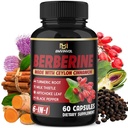 Berberine s Ceylon Cimetom, Kurkuma, Milk Thistle, Artichoke, Black Pepper - 60 Count - Pack po 1