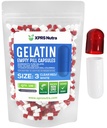 XPRS Nutra velikost 3 prazne kapsule - 100 Število praznih kapsul želatina - tablete DIY Kapsule Polnjenje - Čiste Goveje tablete Gel caps Napolnjen za Do-it-Your-Your Vitamini in dodatki (Čisto rdeča/bela)