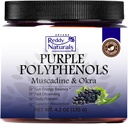 Reddy Naturals - Purple Polifenols dodatek z Muscadine grozdnega semena ekstrakta - Natural Gut Health Support Powder with Okra Extract, Antioksidant Mešanica za energijo in prebavnega zdravja (30 strežnice)