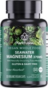 PlantFusion Vegan Magnezij Complex 375mg iz morske vode, Biorazpoložljivo morje Magnezij s fermentirano organsko celotno živilsko mešanico, Non-GMO, Muscle & Relaxation Support, 120 Cap