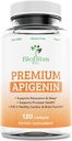 Apigenin dodatek– 50mg 120 Caps, 4 Mesec oskrba-Potent Bioflavonoid & antioksidant.*Spi pomoč za sprostitev, Prostata zdravje & več* Non-GMO -Gluten Free- Vegan