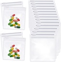 Zonon tablete vrečke vrečke Zippered ponovno uporabo tablet Baggies počisti plastične vrečke Self Tealing Travel Medicine Organizator shranjevanje s slide ključavnico za trsko olje jeter, in majhne predmete(12 kosov)