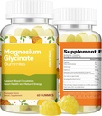 60 Count Magnezij Glycinate Gumies 400mg w/Ashwagandha dodatek - Brez sladkorja cink Magnezij Glycinate dodatek Ashwagandha Gumies za odrasle Ananas Flavor