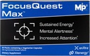 FocusQuest Max Focus Supplement z razširjenim izpustom kofein in L-teanin, Nootropni dodatek za energijo in produktivnost - Vegan, Gluten-free za strokovnjake, študenti, zasedene mame in fitnes