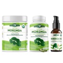 PURA VIDA MORINGA prašek 8 oz kapsule (120 kapsul) in organsko moringa olje (2fl oz)