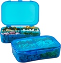 Organizator tablete - (Pack of 2) Prenosni 6 Kompartment Daily Travel Medicine Opomnik Box za vaše tablete, Zdravila, Dodatki, Vitamini in ribje olje, Modra