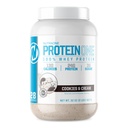 NutraOne ProteinOne Whey Protein spodbuja regeneracijo in izgradnjo mišic s praškom za stresanje beljakovin za moške in ženske (piškotki in krema, 2 LB)