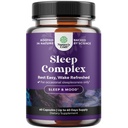 Natures Craft Natural Osvežilni Sleep Formula - Podpira zdravo počitek - Nedodatni dodatek - Magnezij L-Theanine GABA - Najčistejše zeliščne sestavine