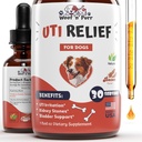 Naravna UTI psa Zdravljenje - Dog UTI - Dog sečni trakt Infekcijsko zdravljenje - UTI zdravljenje - Dog UTI dodatek - Dog UTI brusnice - Dog Cranberry dodatek - 1 fl oz - Bacon aroma
