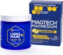 NARAVNI ZASTAVI Magtech Magnezij Limonada Drink Mix + Lions Mane Goba dopolnilo Bundele - Podpira Relaxation, zdravje možganov in spomin* - 50 Serving