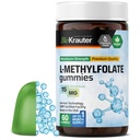 BIO KRAUTER L Metilfolate Gumies - 25 mg DFE - 60 Veganskih žvečil - MTHF dodatek - Folat dodatek - Folna kislina Gumies (Vitamin B9) - Gelatin-free Formula