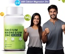 Kalcij, Magnezij, cink z vitaminom D3 & B12, 1000mg I 60 Veg tablete.Podpora močni sklepi Zdravje za moške in ženske, 1 Število, 60 Kapsule