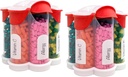 Ekstra velike tablete Organizator vsak dan, Tedensko, Mesečna dopolnilna steklenica, Cute Blossom tablete Dispenser s 7 XL oddelki (2 paket Combo) (rdeči 2 paket)