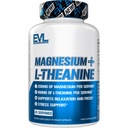 Evlution Nutrition Magnezij + L-Theanin - Podpora za naravno sprostitev in fokus - 200mg Magnezij + 100mg L-Theanin - Vegan & Non-GMO - prehranska dopolnila - 45 Serving - 90 Veggie kapsul