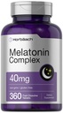 Horbäach Melatonin 40mg Complex | 360 Fast Dissolve Tablets | Adult Extra Strength Supplement | with Chamomile and Ashwagandha | Vegetarian, Non-GMO, Gluten Free