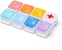Tedenske tablete Organizator, Srednje dele za enostavno uporabo (Multicolor)