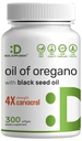DOPOLNITEV SPREMEMBE Oil of Origano Softgels with Black Seed Oil 300 Count – 30:1 Extract, Active Carvacrol & Thymokinon – Antioksidant Immune Health Support – Rastlinsko, ne-GMO