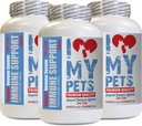 Ljubim svoje PETS LLC Imuniteta Dog dodatek - PET Imuno podpora - Psi in mačke - Booster - zdravo - Dog mleko Omaka jetra dodatek - 180 Zdravljenja (3 steklenice)