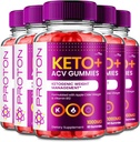 Vive MD Proton Keto ACV Gumies Napredno upravljanje s težo, Protein Keto ACV Gumies, Proton Keto Plus Gumies z Apple Cider Vinegar dodatek 1000mg, Proton Keto+ACV Gumies Ocene (5 pakiranje)