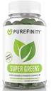 PUREFINITY Daily Super Greens Gummies z Spirulina, Spirach, Broccoli, Beet Root, Acai, in druge zelenjave, All-in-Ene Veggie dodatek – Ne-GMO, Gluten Free, Vegan, 60 grof