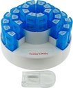 Deke Home - 31 dan Mesečni tablete Organizator XL s tabletke Cutter, BPA-free, 4 krat na dan (AM PM), velike tablete škatla za večkratne dnevne odmerke, Odstranljivi deli, Hard Case Travel Dispenser