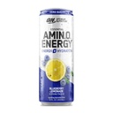 Optimum Nutrition Amino Energy Sparkling Hydration Drink, Elektroliti, Kofein, Aminokisline, BCAA, Brez sladkorja, Borovničeva limonada, 12 Fl Oz, 1 število (Packaging May Vary)