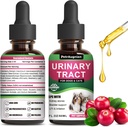 Mačke in psi Sečilni trakt Infekcijsko zdravljenje Kapljice z brusnice in naravne UTI Medicine - Podpira Bladder+Kidney - Najboljša preventiva Inkontinenca & Bladder Stones - Supplement Ledvično zdravljenje Vitamini