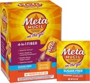Metamucil On-The-Go, Dnevni Psylium Husk prahu dodatek, Sugar-free prašek, 4-v-1 Fiber za digestivno zdravje, oranžna aromatizirana pijača, 44 Paketi