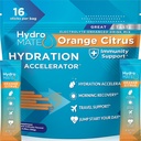 HydroMATE Elektrolites Powder z nizkim sladkorjem - 16 Instant Hydration Packets z vitaminom C Orange za povečanje energije - Nizki sladkor Elektroliti Powder Packets za podporo Hidracija za hitro okrevanje stranke