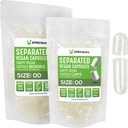 XPRS Nutra Vegan Velikost 00 Ločene kapsule - 500 Štetje Premium prozorne prazne kapsule ločene v vrečah - 00 Tablete prazne za polnjenje DIY