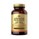 Solgar Chromium Pikolinat 200 mcg, 180 Zelenjavne kapsule - podpira zdravo presnovo sladkorja v krvi - ne-GMO, Vegan, Gluten Free, Dairy Free, Kosher - 180 Servings
