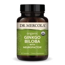 Dr. Mercola Organic Ginkgo Biloba z NeuroFactor - Podpira zdravje možganov - Standardiziran Ginkgo Leaf Extract - Polifenol-Rich kavo sadje - 30 kapsul