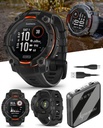 Nositi 4U Garmin Instinkt 3 Solar 45 mm, Robut na prostem GPS Smartwatch, Metal-Reinforced Bezel, Vgrajena svetilka, Do 28 dni baterijskega življenja, Črna s črnim trakom