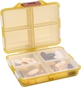 Potovalne tablete Organizator majhne 8 Mreže Kompartmenti Tablete Holder Box - Prenosna Medicine Container Case - Vsakodnevno zdravilo Organizator