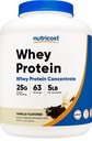 Nutricost Whey Protein Powder, Vanilla, 5 funtov - Whey Protein Concentrat