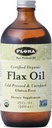 Flora - Laneno olje - hladno, neprečiščeno, organsko laneno olje - vsebuje Omega-3 & Omega-6 - Non-GMO & Gluten-free - Hranite ohlajen - 17 fl. oz. Amber Steklenica