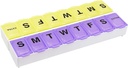 EZY DOSE Weekly (14-Day) Dnevne tablete Primer, Načrtovalec zdravil, Vitamin Organizator, Dopolnilo Container, 2 Odstranljivi tedni + Extra, Veliki Snap Compartments, enostavno odprto, Color May Vary, BPA brezplačno