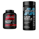 Muscletech Whey Protein Powder Nitro-Tech Whey Protein Izolat & Peptide & Clear Muscle Post Workout Recovery 
