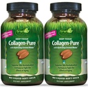 Irwin Naturals Deep Tsues Collagen-Pure – 80 Tekoči mehki geli – Napredno hidroliziran kolagen + Joint & Skin Nourishment - 2 paket