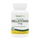 Natures Plus melatonin 5 mg - 90 hitro delujočih tablet - Veganske, brez glutena - 90 postrežbe