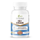ZEN LIFE HERB IQ+ Možgani - brez kofeina, klinično testirano fokus, koncentracija, spomin in energija, naravna rastlinsko-bazen zeliščni dodatek, brez dodanih vitaminov/minerali/blašnica/slaščica (60 kapsul)